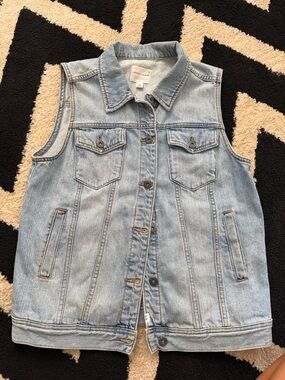 Melrose and Market Light Blue Denim Trucker Vest